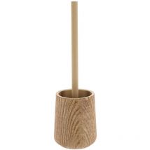 Tendance - Brosse wc en polyresine effet bois - naturel