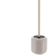 Brosse wc gres laque facon ecaille - beige - Tendance