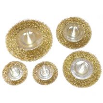 Brosses metalliques circulaires pour perceuse fils ondules - 5 pcs