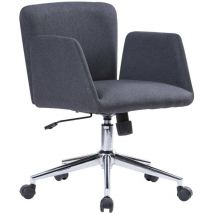Bürostuhl Albury, Sessel mit Armlehnen, Ergonomischer Bürositz, Cm 54x55h65/84, Grau