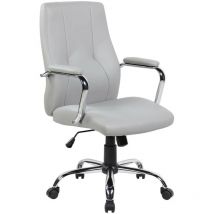 Bürostuhl Hobart, Chefsessel mit Armlehnen, Ergonomischer Bürostuhl, Cm Cm 64x58h101/111, Grau