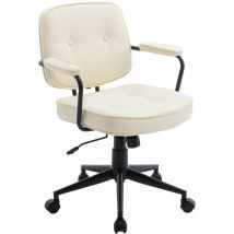 Wahson Office Chairs - Bürostuhl PU-Leder Schreibtischstuhl Modern Drehstuhl mit Armlehne höhenverstellbar, Beige