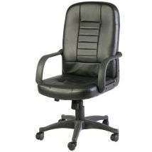 Bürostuhl Shepparton, Chefsessel mit Armlehnen, Ergonomischer Bürostuhl, Schwarz, Cm 56x59h104/114