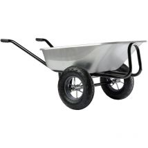 Haemmerlin - Brouette expert twin 150L galvanisée roues gonflées - 306015201