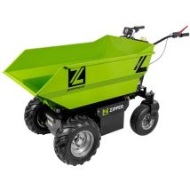 Zipper – Brouette Motorisée Électrique 4 Roues 500 Kg – Moteur 1000w – Autonomie 8h – Plateau Repliable Hydraulique – Pour Chantiers Humides