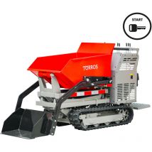 Minidumper hydrostatique à chenilles élévateur ciseaux avec pelle 50KG benne basculante 500KG 9CH à démarrage électrique Torros HRS500HSE
