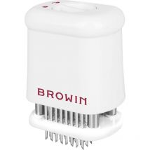 311401 Strumento batticarne con Sicurezza, 56 Lame in Acciaio Inox, Bianco, Taglia: l, plastica - Browin