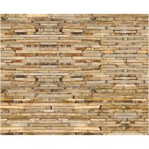 Ag Art - Brown bricks, photo murale intissée, 360x270 cm, 4 parts