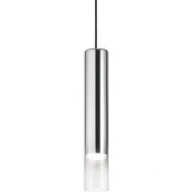 Ideal Lux – LOOK SP1 D06 Pendelleuchte – Durchmesser 60 cm – Höhe min. 650 mm / max. 2400 mm – 1 x 28W – IP20 – Metall – Chrom