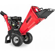 Greencut - Broyeur biologique à essence 212cc 5kw, diamètre de coupe 100mm, grande trémie, roues et poignée de transport GE212X
