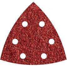 Wolfcraft - Pack 5 Feuilles Abrasives Adhesives Corindon, Grain 80 Delta 95mm 1852000