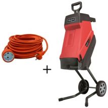 Broyeur jardin electrique 2,4kW 45MM Scheppach GS55 + extension cable 20 mt