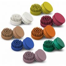 Bürsteneinsätze Ringgummimatte Octagon Lila 10er-Set