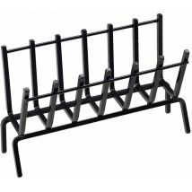 Hoher Kamin Kaminholzgestell mit schmiedeeisernen Stäben 'Made in Italy'. -Mittel