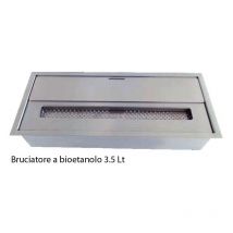 Bruciatore a Bioetanolo Acciaio 3.5 Litri Inserto per Camino Etanolo 4kw Stufa