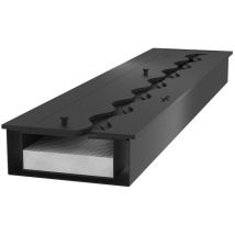 Bruciatore Inserto A Bioetanolo 120cm In Inox Nero Da Incasso Da 5 Lt