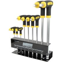 Mannesmann - M18150 – Set chiavi a t, 10 pz., testa esagonale/sferica