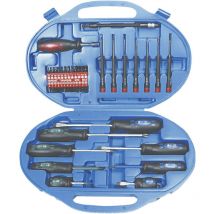 Brüder Mannesmann - Werkstatt Schraubendreher-set 42teilig Schlitz, Kreuzschlitz Phillips, Kreuzschli