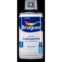 Bruguer - Acrylic Multisuperficie Esmalte al agua en Spray Brillante Negro 300 ml