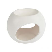 Paris Prix - Brûle Parfum en Céramique 'Orbe' 13cm Blanc