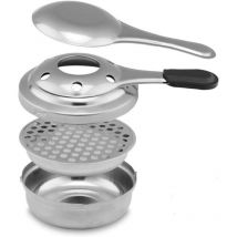 Aamunpa - Brûleur à Fondue en Acier Inoxydable, cuisinière à Alcool Mini brûleur portatif à Fondue pour Camping en Plein air Marmite à Panique