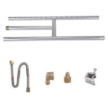 Brûleur de Brasero Encastrable Accessoires 18 inch pour Utilisation Interieure et Exterieure Maison Jardin