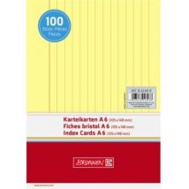 Karteikarte 102260110 din A6 liniert ge 100 St./Pack. - Brunnen