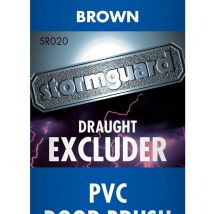 Stormguard - Draught Excluder pvc Bottom Door / Garage Brush Seal Brown 914mm