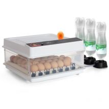 Brutautomat Vollautomatisch für 48 Eier, Automatisches Eierwenden, Temperaturkontrolle, Automatischer Wasserzugabe, Brutmaschine für geflügeleier mit