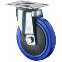 Bs-r Transportgeräte-Lenkrolle, Rad ø 125 Elastik-Reifen blau 175kg