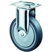 Bockrolle 80 mm 80 kg Vollgummi 94 x 64 mm