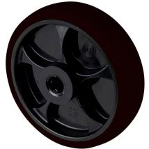 BS Rollen Gummirad B44, Rad-Ø 125 mm, Tragkraft 120 kg, Rollenlager, Kunststoff schwarz