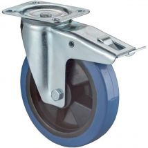 BS Rollen – Lenkrolle mit Totalfeststeller – Raddurchmesser 125 mm – Tragkraft 140 kg – Bodenschonend – Ideal für Werkstätten