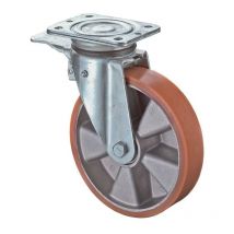 Bs Rollen - Roulette orientable avec frein avec frein d. de la roue 150 mm cap. charge 250 kg avec plaque à visser roulement à billes bandage en