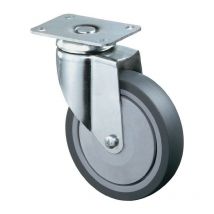 Bs Rollen - Rouleau de renvoi d. de la roue 100 mm cap. charge 80 kg avec plaque de fixation caoutchouc gris