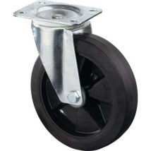 Bs Rollen - Rouleau de renvoi d. de la roue 125 mm cap. charge 150 kg caoutchouc plein plaque L115xl85 mm