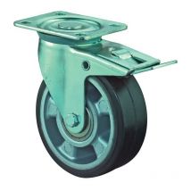 Roulette pivotante de charge lourde d. de la roue 125 mm cap. charge 200 kg bloqueur en caoutchouc 105 mm 85 mm