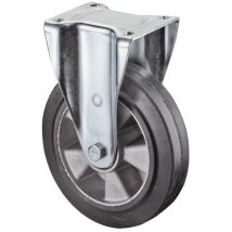 Roulette pour charges lourdes – 300 kg – Ø 160 mm – Aluminium et acier zingué – Caoutchouc noir – BS Rollen