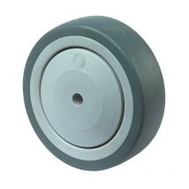 Bs Rollen - Rueda de repuesto D.150mm capacidad de carga 100kg goma eje gris D.10mm buje longitud 38mm