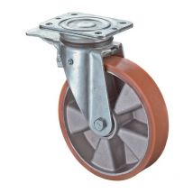 Bs Rollen - Ruota girevole con ø fisso 150mm portata 250kg con piastra, cast-PUR