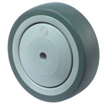 Bs Rollen - Ruota di scorta D.100mm capacità di carico 100kg gomma grigia asse D.8mm lunghezza mozzo 36.5mm