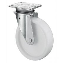 BS ROLLEN Lenkrolle 125 mm – Tragfähigkeit 600 kg – Plattenbreite 110 mm – Plattenlänge 138 mm – Schraubloch-Ø 11 mm