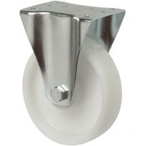 Bs-r Bockrolle 150mm L410.B10 Platte,Kst.weiß,RL