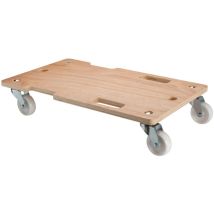 Allzweckroller 350x600 mm – Ø Rad: 75 mm – Tragkraft: 150 kg – Bauhöhe: 112 mm – Kunststoffrad – Anschraubplatte