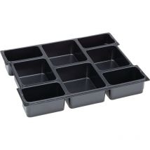 Insert pour petites pièces l-boxx lb 102 l404xP312xH61mm polystyrène avec 8 cuvettes noir