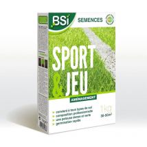 Semences de Gazon - Sport & Jeu - Avec Enrobage Protecteur - Haute qualité - jusqu'a 50 m² - 1Kg - BSI