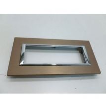 Bticino - axolute 23777 - Plate rectangular Alu-Bronze 6 Modules