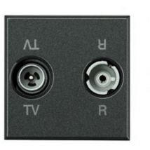 Cofrel 23673 - Socket tv - fm 2 Modules - anthracite - Bticino