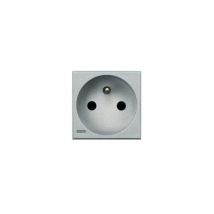 Bticino - HC4142 - Prise 2P+T Axolute 16A à éclipse connexion à vis - alu - 2 Modules