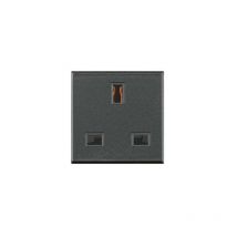 Bticino - HS4150 - British standard socket 2P+E 13A 230V - Axolute - Anthracite